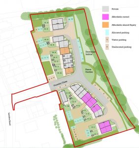 site layout of the approved foundry close scheme